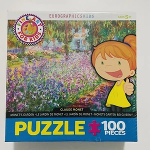 EuroGraphics Kids Monet's Garden By Claude Monet 100 Piece Art Jigsaw Puzzle NEW - Picture 1 of 2