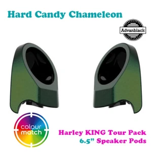 Hard Candy Chameleon King Tour Pack 6.5" Speaker Pods for 14+ Harley Street - Picture 1 of 5