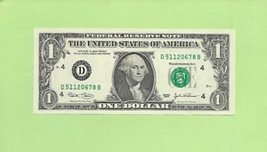 2003 ..UNCIRC $1 D 5112 0678 B .... 2003 $1 D-B NICE NOTE FRN - Picture 1 of 2