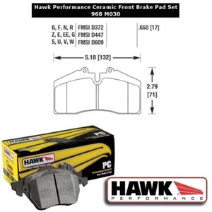 Hawk Performance Ceramic Front Brake Pad Set Porsche 968 M030 - Picture 1 of 2