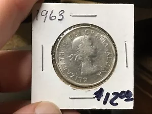 1963 Canada mezzo dollaro canadese 50 centesimi argento, bella qualità - Foto 1 di 2