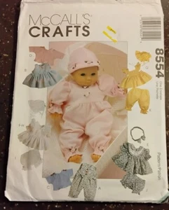 McCall's Crafts Doll  Pattern Clothes Sewing # 8554 Vintage 1996 Uncut S-M-L - Picture 1 of 3
