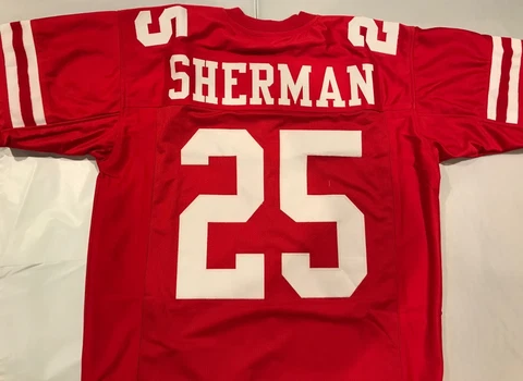 Richard Sherman #25 Sewn Stitched Unsigned Jersey Size XL Cover