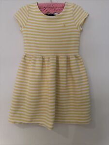 Polo Ralph Lauren Yellow & White Stripe dress Child Size 6x