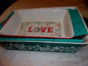 Juego de 2 Platos para Hornear Rectangulares Mujer Pioneer - Amor de Navidad - Nuevo - Imagen 1 de 16