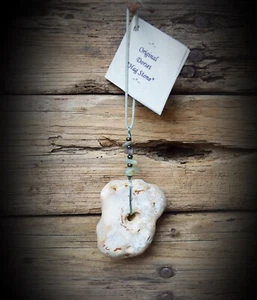 Dije de piedra bruja piedra de deseo de hadas talismán amuleto Wicca brujas paganas piedra de Odín - Imagen 1 de 2