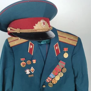 Sanitäter Sowjet Armee Union Stab Leutnant Uniform Mütze Medaille Orden Zeremonie  - Bild 1 von 24