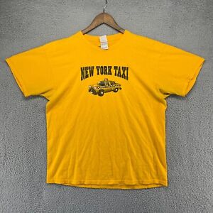 Vintage New York City Shirt Men's Extra Large Yellow Taxi Double Sided Graphic