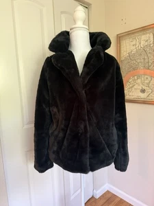 Windsor Super Cosy Black Faux Fur Jacket Size Small - Picture 1 of 8