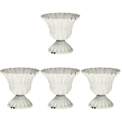  4 Stück Retro-Vasen aus Eisen, dekorativ, Kelch-Design, Blumentopf, - Bild 1 von 4