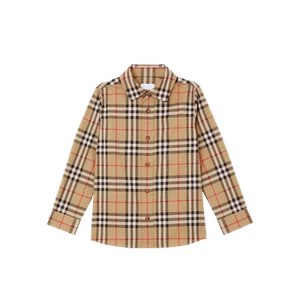 (Kids) Burberry Vintage Check Stretch Cotton Shirt Archive Beige - Picture 1 of 2