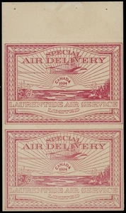 1924, CANADA, SEMI-OFFICIAL AIR POST, LAURENTIDE COMPLETE PANE 25C RED, MNG #CL4 - Picture 1 of 2