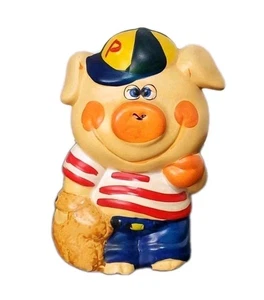 Baseball Player Piggy Bank Ceramic Enesco Coin Kids Collectible MCM Decor Vtg - Picture 1 of 8