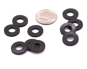 1/4" ID X 1/2" OD X 1/16" Black Rubber Flat Washers Various Pack Sizes Available - Picture 1 of 9