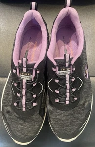Skechers Relax Fit Air Cool Memory Foam Black Mint Pink Size 8 Slip On Sneaker - Picture 1 of 3