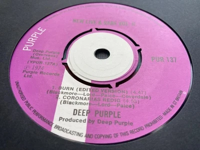 DEEP PURPLE 45 ORIG 1976 MINT LIVE RARE VOL.II PUR137 FIRST PRESS 7" UKPOSTONLY - Image 1 of 4