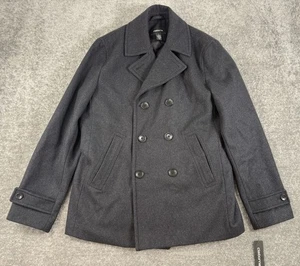 Liz Claiborne Men's Pea Coat Jacket Mid Length Wool Medium NEW - Picture 1 of 9