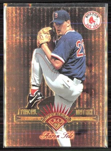 1997 Leaf #302 Aaron Sele Fractal Matrix Boston Red Sox! - Picture 1 of 2