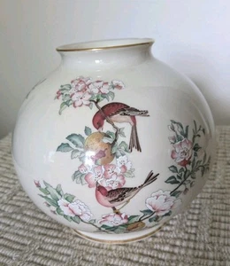 JARRÓN GLOBO LENOX "SERENATA", PÁJAROS, FLORES - HERMOSO COLECCIONABLE - Imagen 1 de 11