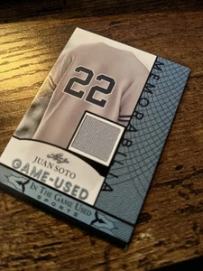 2024 Leaf In The Game Used Memorabilia Juan Soto Jersey Baseball Card Mets - Picture 1 of 2