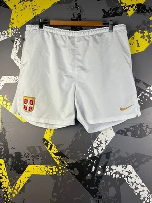 Pantalones Cortos de Fútbol Serbia Vintage Hogar Blanco Nike Hombres Talla M ig93 Foto 1 de 4