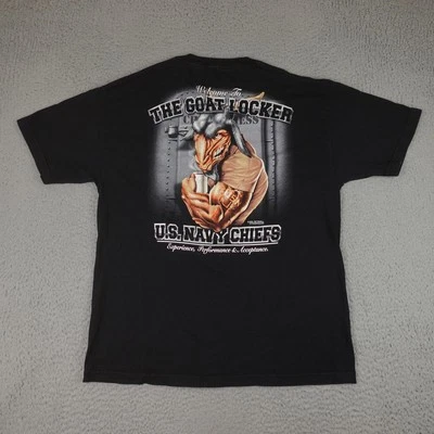 Camisa De Colección Jefes de la Marina de los Estados Unidos Para Hombres Grande Armario de Cabra Militar Gráfico 2006 Camiseta Foto 1 de 4