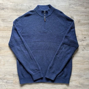 Suéter Nordstrom Para Hombre Grande Alto Azul Cachemira Algodón Tejido Manga Larga Suéter - Imagen 1 de 5