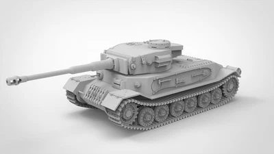 3D-печать 1/72 немецкий Tiger I - Porsche Tiger - VK 45.01(P) неокрашенный набор - Изображение 1 из 4