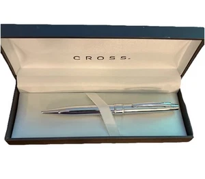 New CROSS STRATFORD CHROME BALLPOINT PEN with Original Box - Picture 1 of 4