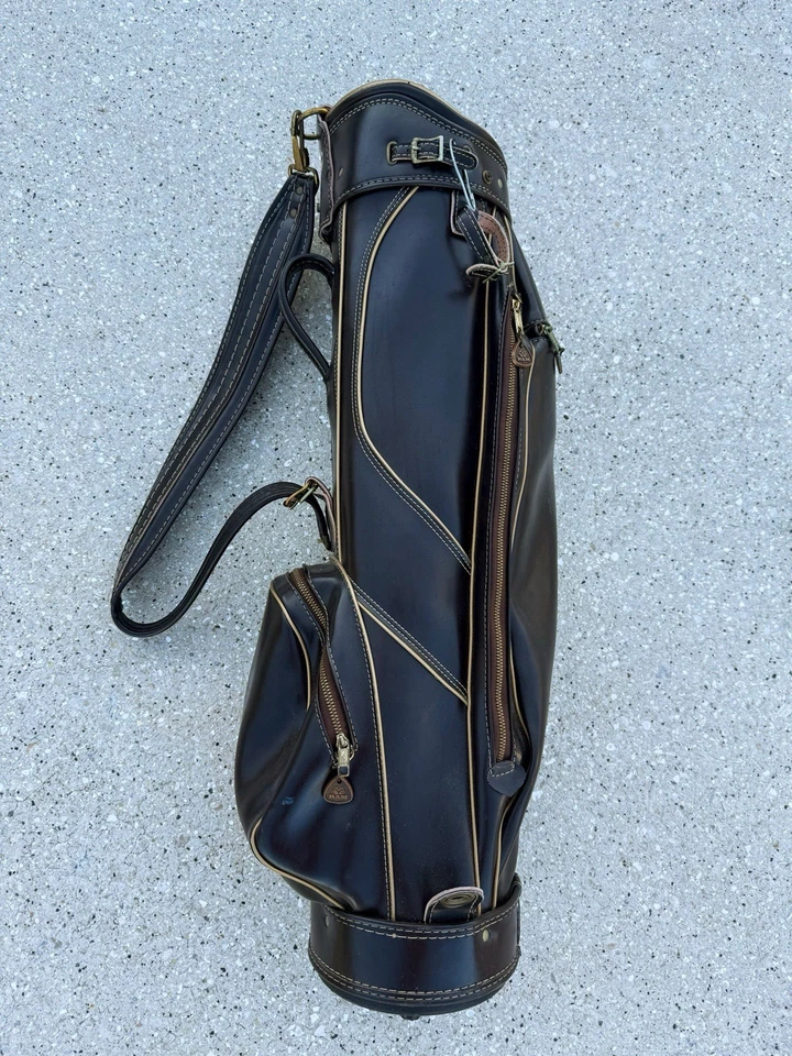 Vintage Ram Aries Golf Cart Bag 6–Way Divider - Made In USA - Dark Brown - Image 1 of 4