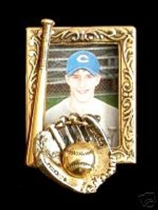 Spilla da baseball softball playball sport foto placca oro 24 carati - Foto 1 di 1