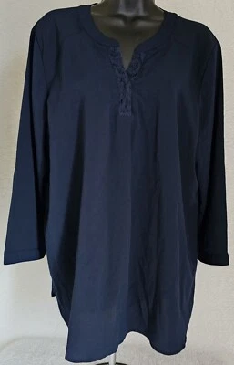 Blusa camisa top Van Heusen para mujer talla XL X grande azul Foto 1 de 4