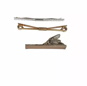 3- Vintage Tie Bar Clips 50’s & 60’s By Anson & More - Picture 1 of 9