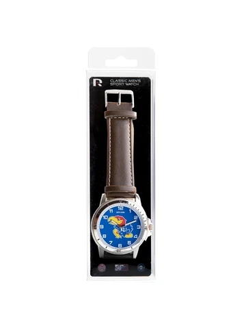 New Kansas Jayhawks  Mens Sports Watch Leather NCAA Licensed Collegiate Cover