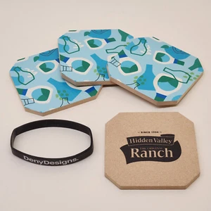Dani Dazey Hidden Valley Ranch Coaster Set of 4 (3.75" sq) - Picture 1 of 2