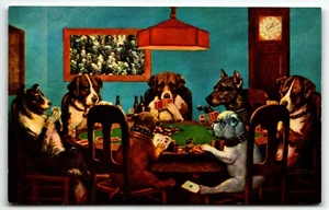 Postkarte Humor Hunde spielen Poker nur ein Freund braucht UNP Betrug - Bild 1 von 2