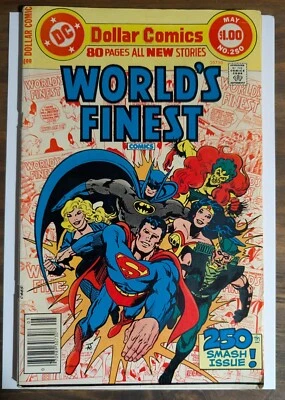World's Finest Comics #250 1978 VF- 250th Anniversary Issue Wonder Woman Key - Image 1 of 2