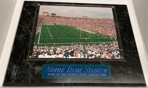 NOTRE DAME FIGHTING IRISH STADIUM FRAMED 8 X 10 PHOTO-MAN CAVE-12X15 WALL PLAQUE Cover