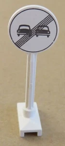 LEGO - Road Sign "End of Overtaking Ban", White # 14pb01 - Picture 1 of 1
