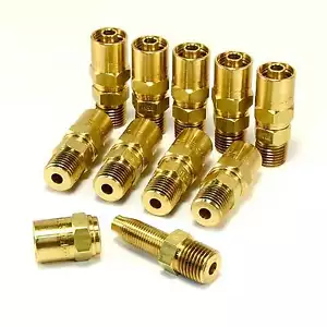 Reusable Hose Barb Set - 1/4" NPT - 1/4" ID X 1/2" OD hose - Air Hose FIttings - Picture 1 of 8