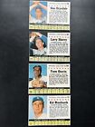 1961 Post Cereal 4 Card Lot Dodgers: Drysdale/Sherry/Davis/Roebuck