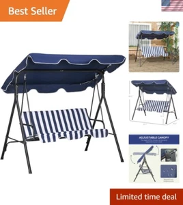 Comfortable 3-Seat Outdoor Swing with Removable Cushions - Perfect for Relaxing - Picture 1 of 11