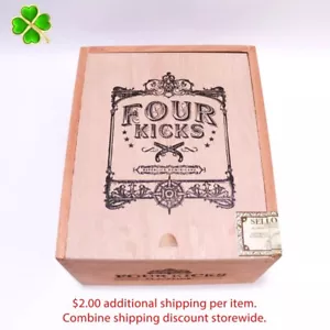 Four Kicks Sublime Leere Holz Zigarrenbox 6,75 Zoll x 5,5 Zoll x 3,5 Zoll - Bild 1 von 10
