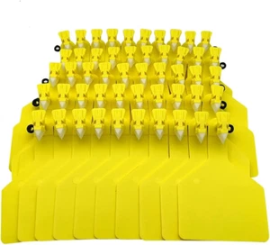 50Pcs Z Tags One-Piece Cattle Ear Tags TPU Blank Livestock Animal Identification - Picture 1 of 12