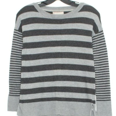Banana Republic Gray Striped Merino Wool Sweater Size XS - Image 1 of 4