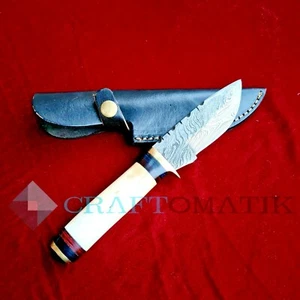Damastmesser Jagdmesser | Damaszener Rettungsmesser Camping Messer Knife | DHK1 - Picture 1 of 10