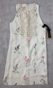 Vestido de mujer Giambattista Valli talla XS NUEVO CON ETIQUETAS blanco bordado flores de encaje - Imagen 1 de 7