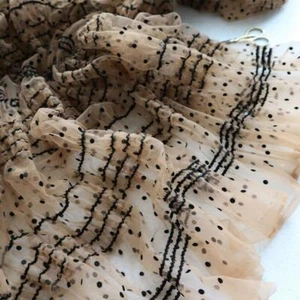 Vestido Lolita Tul Volantes Encaje Tela Plisada Lunares Tela Decoración Paño 1YD - Imagen 1 de 7
