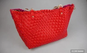 Patrizia Pepe 2V5936/AI15-X1ML Colour Weaving Shopper, Damen Tasche in Rot, NEU - Bild 1 von 1