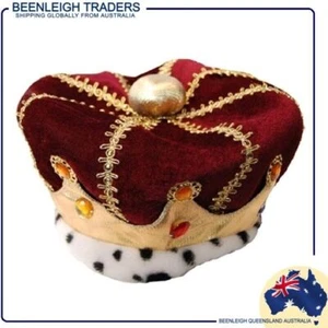 Plush Costume ROYAL CROWN HAT Perfect For Costume Parties & Halloween Brand New - Picture 1 of 6
